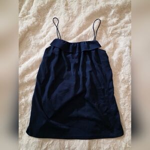 J. Crew Navy Ruffle Camisole Top